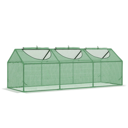 Greenhouse with Window PE Greenhouse Tomato House Cold Frame 180 x 60 x 60cm Green