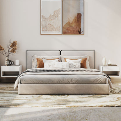 Set of 2 Wall-Mounted Nightstands – Floating Nightstands with Sliding Drawer, Open Compartment & Top Shelf, Modern Style, 37 x 32 x 21 cm (14.6 x 12.6 x 8.3 in), White