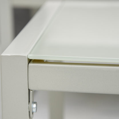 4-Piece Rattan Garden Furniture Set Double Sofa 2 Single Armchairs and Glass Coffee Table with Removable Cushions for Outdoor Terrace Gray