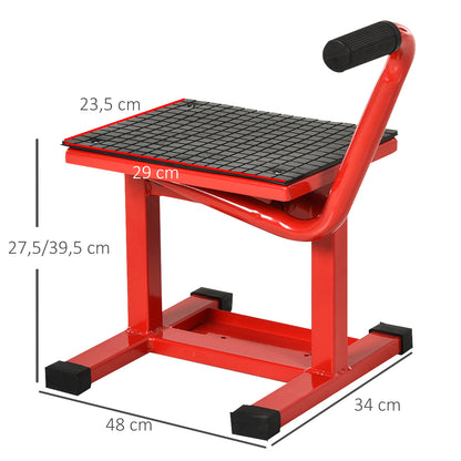 Adjustable Height Lifting Platform 27.5-39.5 cm Motorcycle Lift with Crank Non-Slip Base Lifting Stand 150 kg Load for Motorcycle Repair Workshop Garage