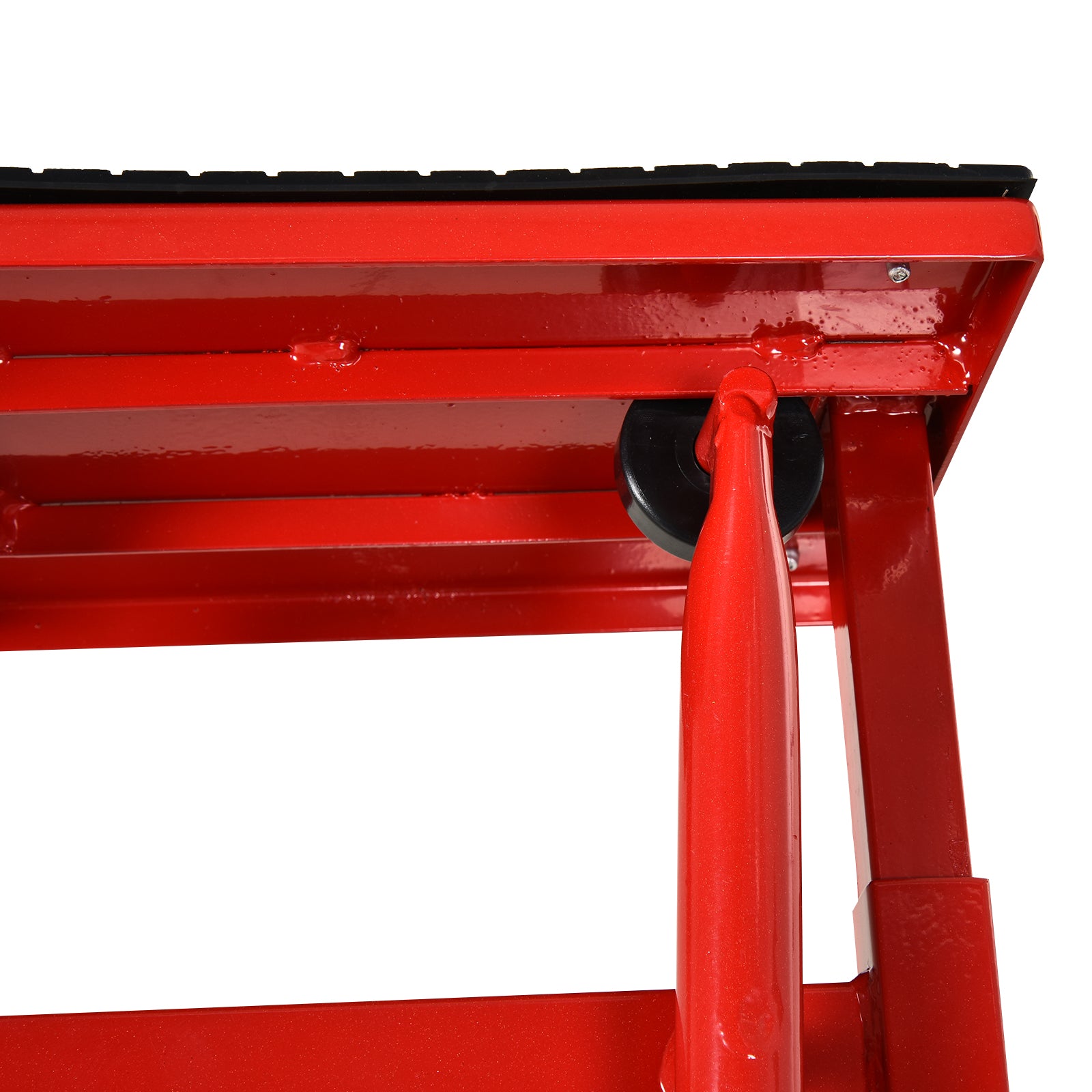 Adjustable Height Lifting Platform 27.5-39.5 cm Motorcycle Lift with Crank Non-Slip Base Lifting Stand 150 kg Load for Motorcycle Repair Workshop Garage