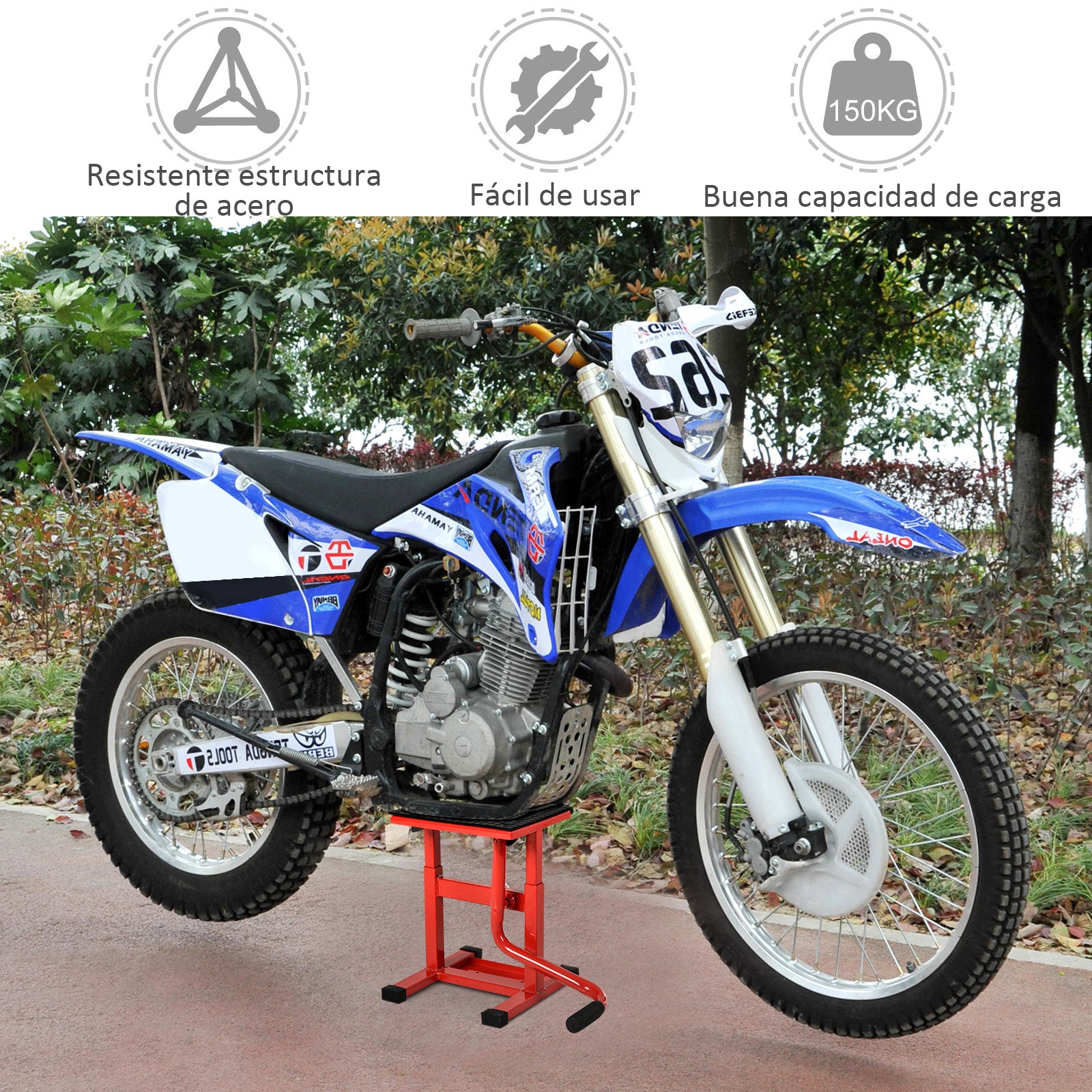 Adjustable Height Lifting Platform 27.5-39.5 cm Motorcycle Lift with Crank Non-Slip Base Lifting Stand 150 kg Load for Motorcycle Repair Workshop Garage