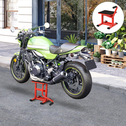 Adjustable Height Lifting Platform 27.5-39.5 cm Motorcycle Lift with Crank Non-Slip Base Lifting Stand 150 kg Load for Motorcycle Repair Workshop Garage