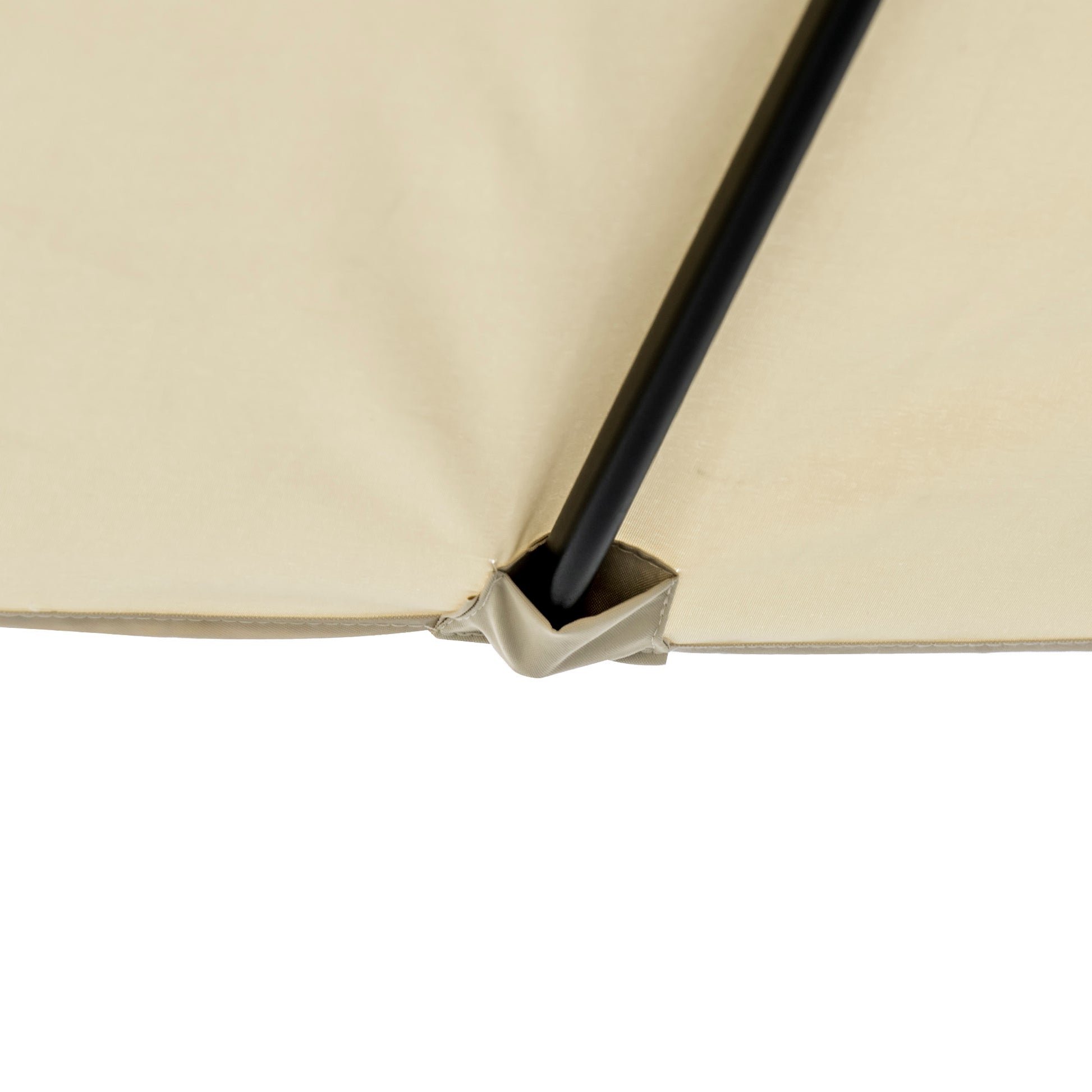 Double Sun Umbrella, 285x147cm Garden Umbrella with Hand Crank, Metal Pole, Oval Market Umbrella with Wind Vent, Windproof Double Sun Umbrella with Adjustable Tilt Angle, for Patio, Pool Khaki