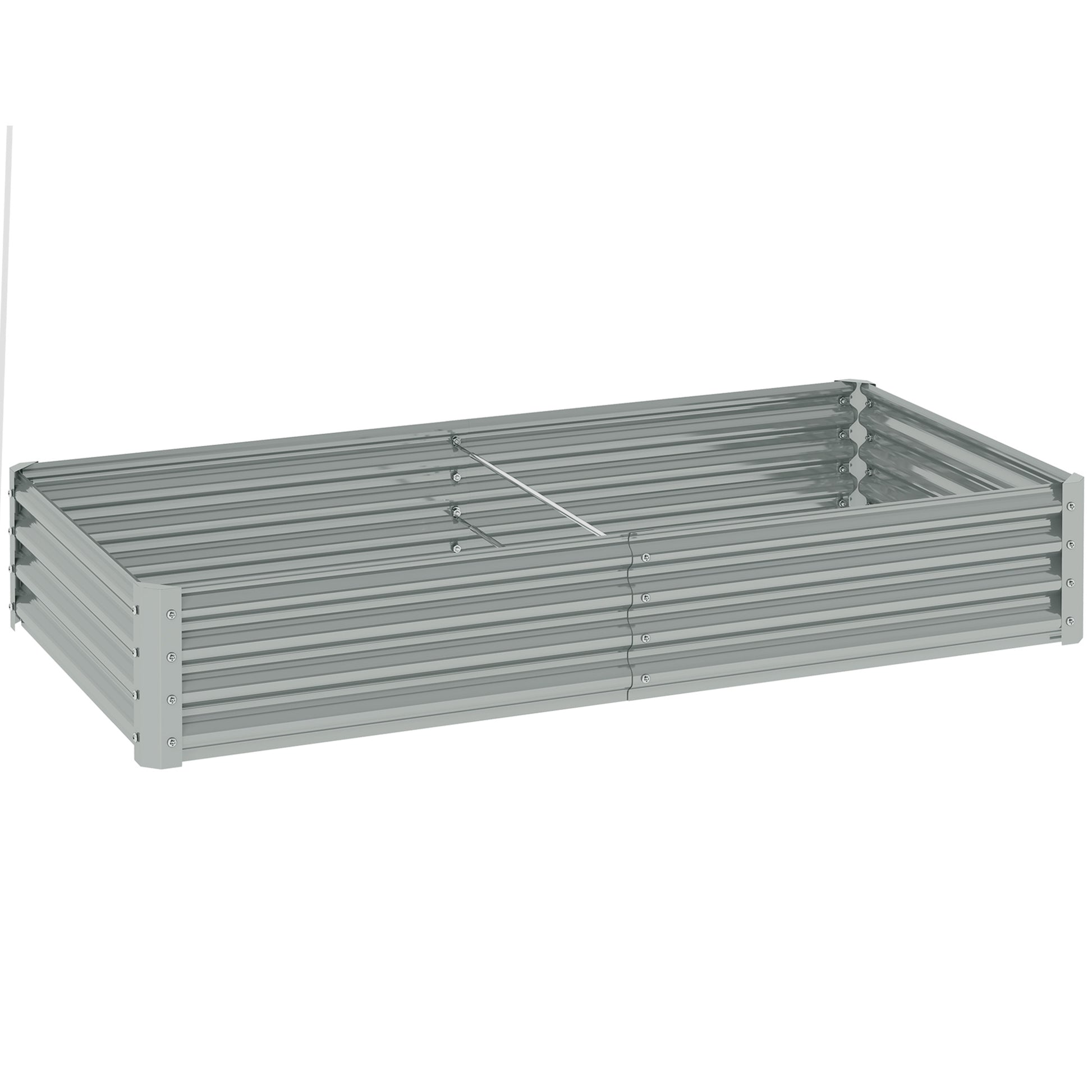 Steel Raised Bed, Weather Resistant Plant Bed with Anti-Cut Edge Greenhouse Garden Bed Rustproof Plant Box Planter 180 x 90 x 30 cm for Garden Balcony, Vegetable Bed for Flowers, Vegetables