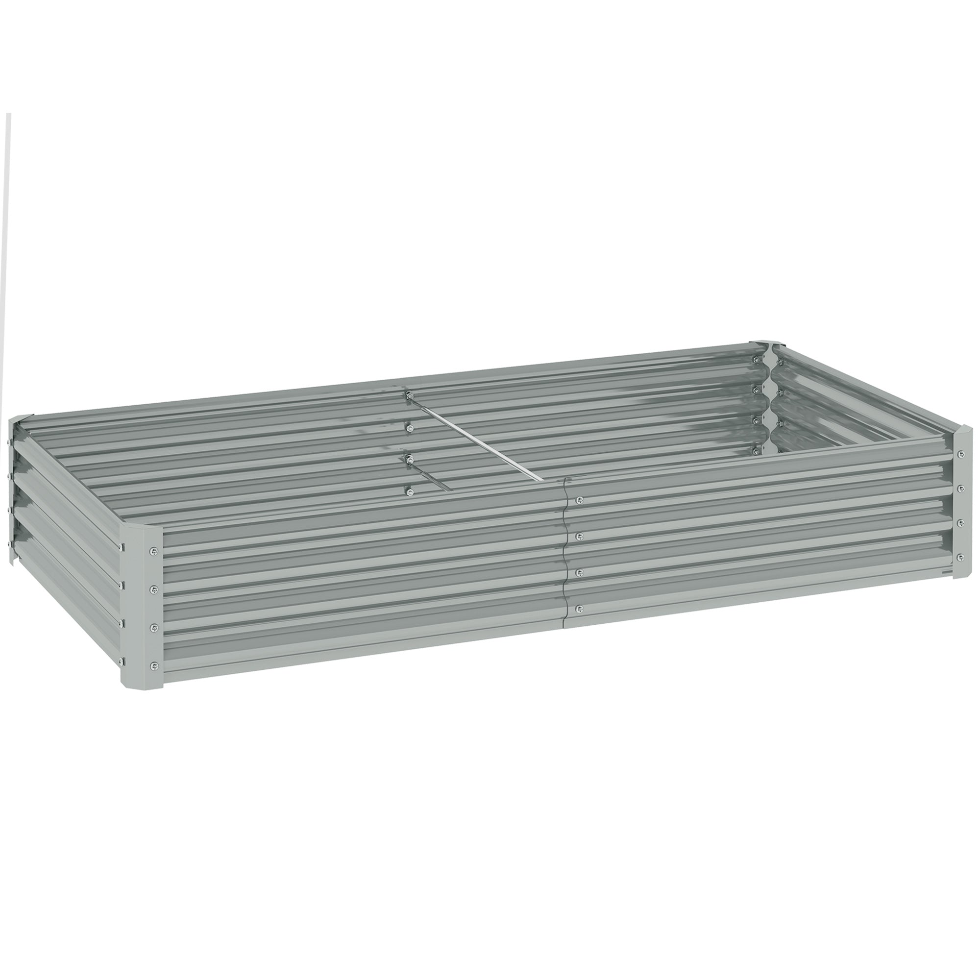 Steel Raised Bed, Weather Resistant Plant Bed with Anti-Cut Edge Greenhouse Garden Bed Rustproof Plant Box Planter 180 x 90 x 30 cm for Garden Balcony, Vegetable Bed for Flowers, Vegetables