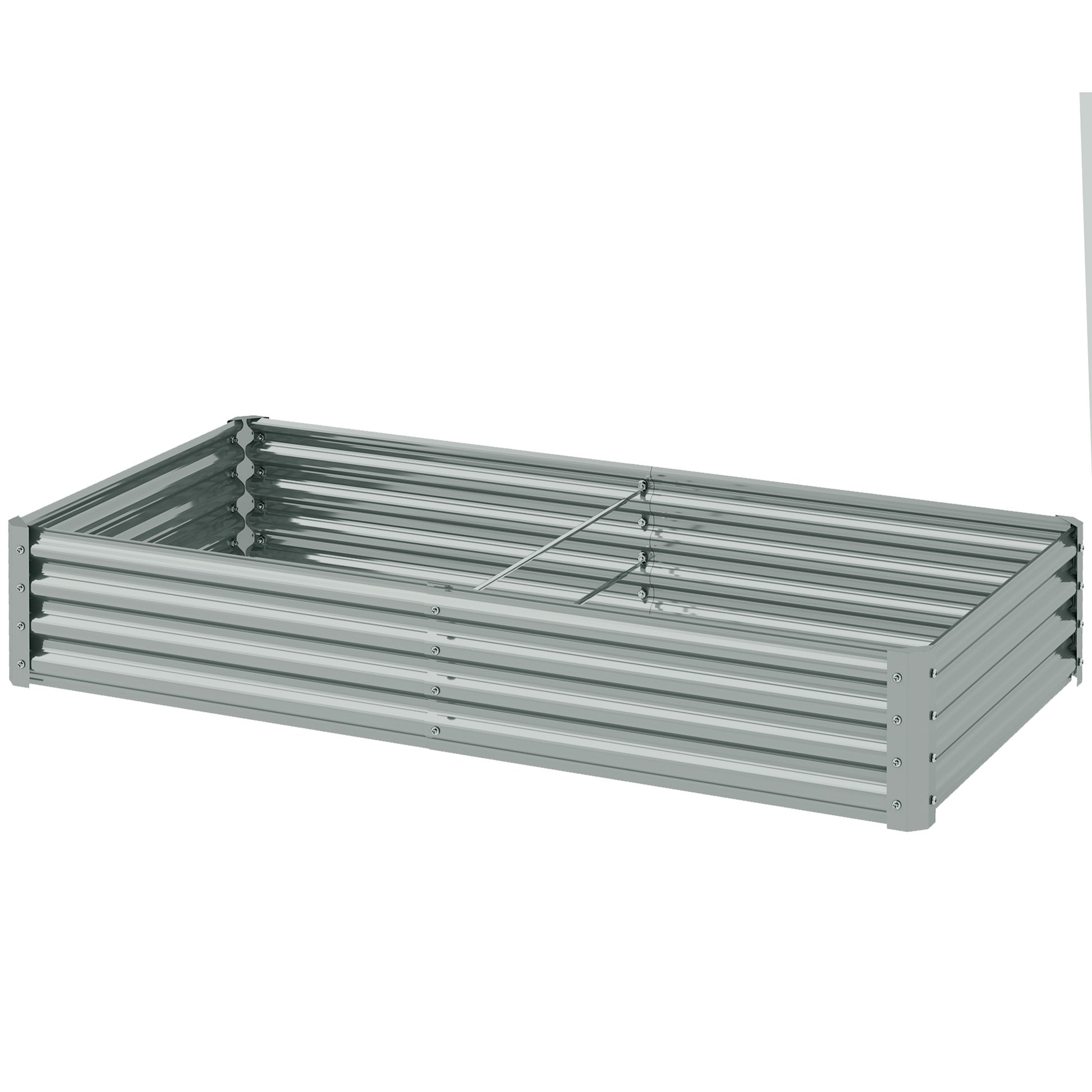 Steel Raised Bed, Weather Resistant Plant Bed with Anti-Cut Edge Greenhouse Garden Bed Rustproof Plant Box Planter 180 x 90 x 30 cm for Garden Balcony, Vegetable Bed for Flowers, Vegetables