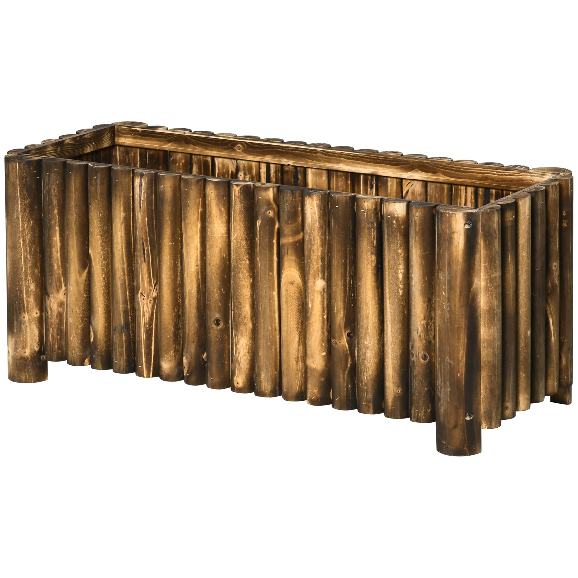 Raised Bed Planter Herb Bed Planting Bed Vegetable Flower Bed Flower Box, Pine Wood 100x38.5x40 cm
