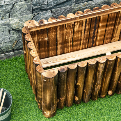 Raised Bed Planter Herb Bed Planting Bed Vegetable Flower Bed Flower Box, Pine Wood 100x38.5x40 cm