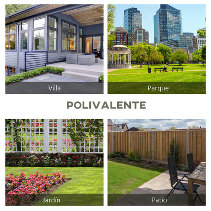 2-Seater Garden Bench Steel Outdoor Bench with Armrests and Decorative Backrest for Terrace Balcony Patio Load 240 kg 128x62.5x81.5 cm Black