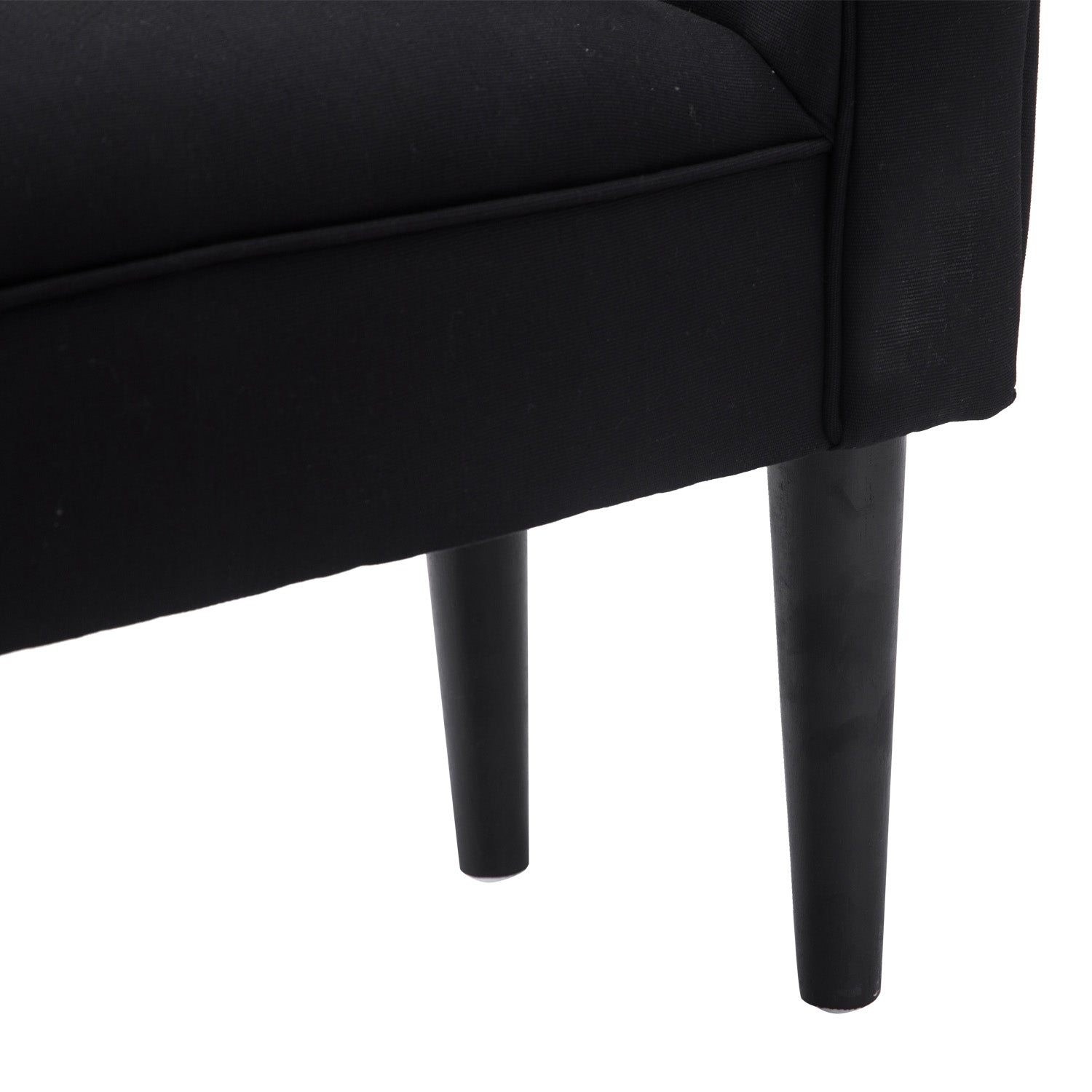 Bed Bench, Upholstered Bench, Seating Bench, Hallway Bench for Bedroom, up to 130 kg Load Capacity, Sailcloth, Black, 102 x 36 x 51 cm