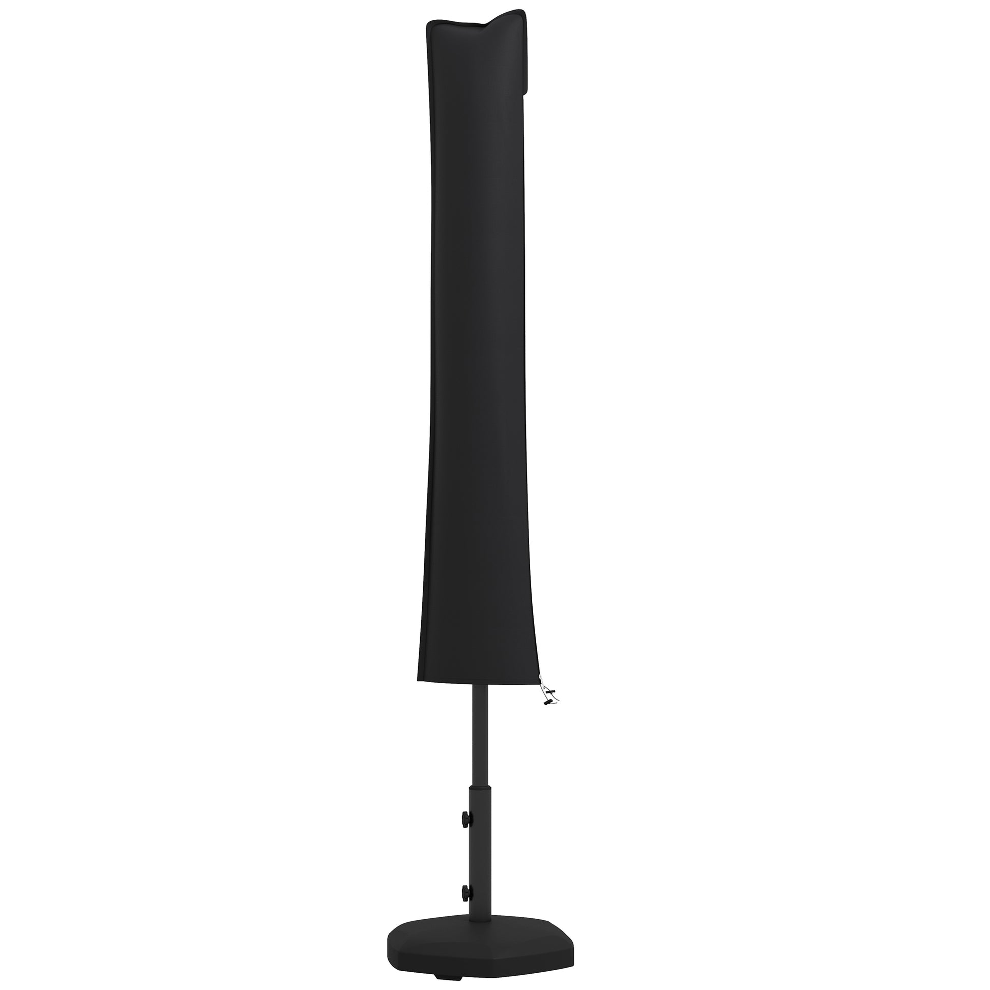 Garden Umbrella Cover Waterproof Oxford 420D Parasol Cover with Zipper for Outdoor Garden 178x25/35 cm Black
