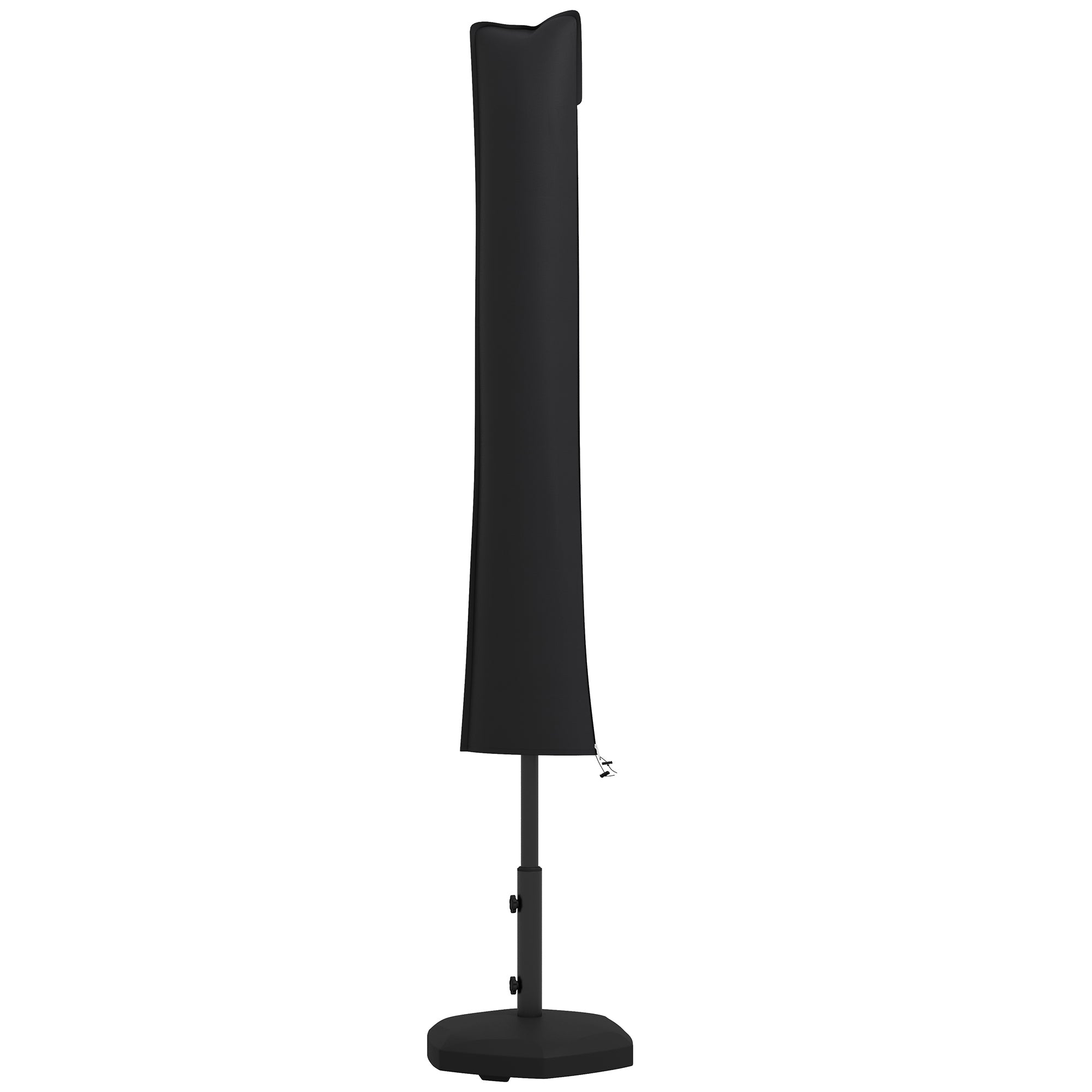 Garden Umbrella Cover Waterproof Oxford 420D Parasol Cover with Zipper for Outdoor Garden 178x25/35 cm Black