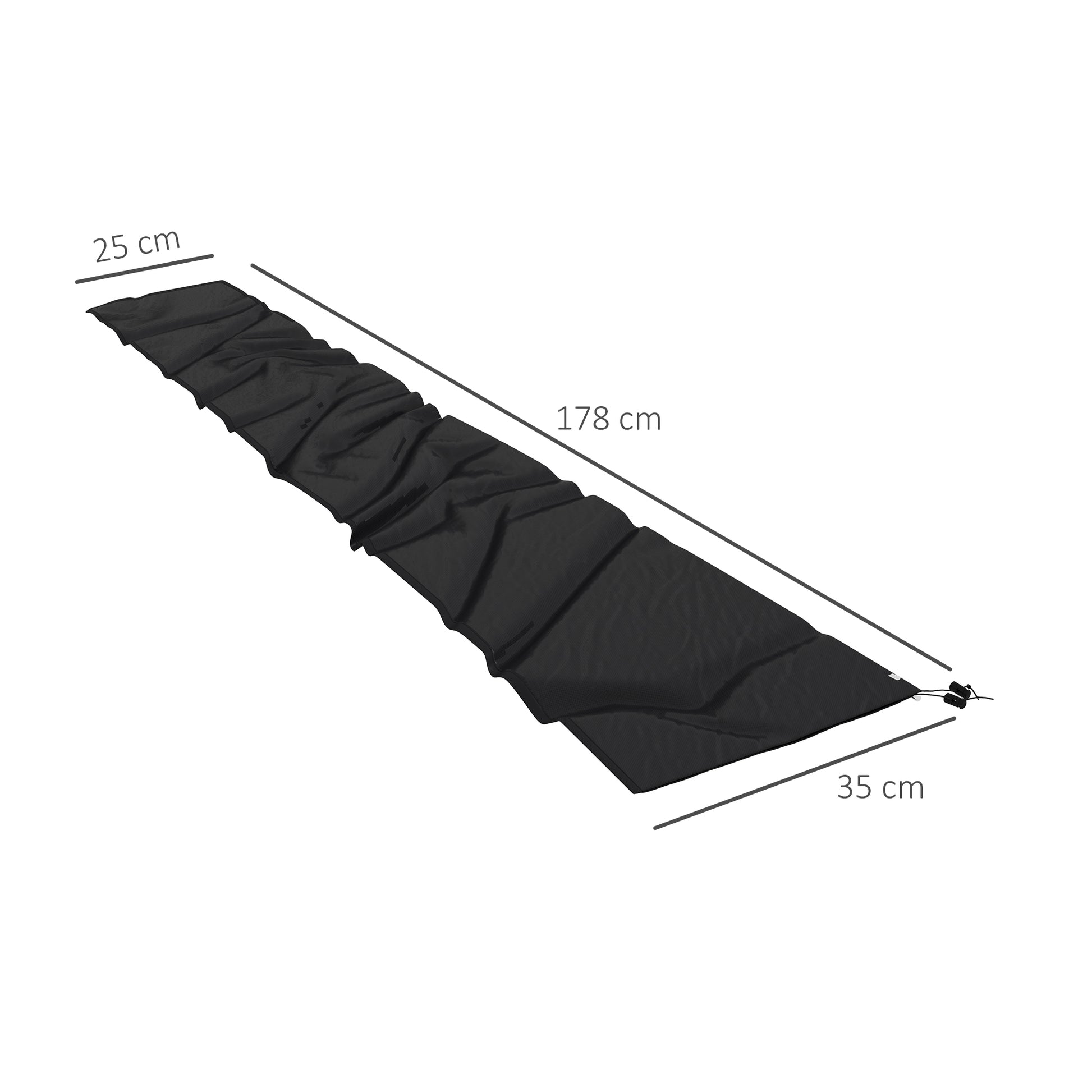 Garden Umbrella Cover Waterproof Oxford 420D Parasol Cover with Zipper for Outdoor Garden 178x25/35 cm Black