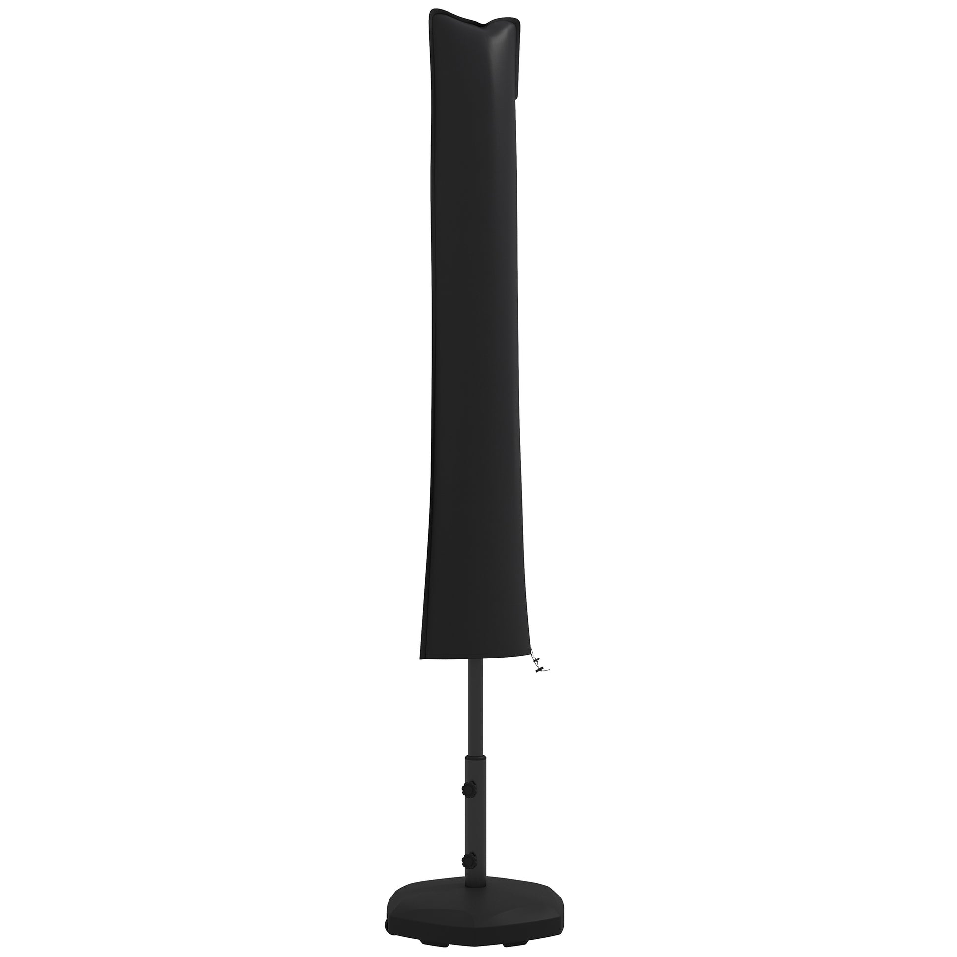 Garden Umbrella Cover Waterproof Oxford 420D Parasol Cover with Zipper for Outdoor Garden 178x25/35 cm Black