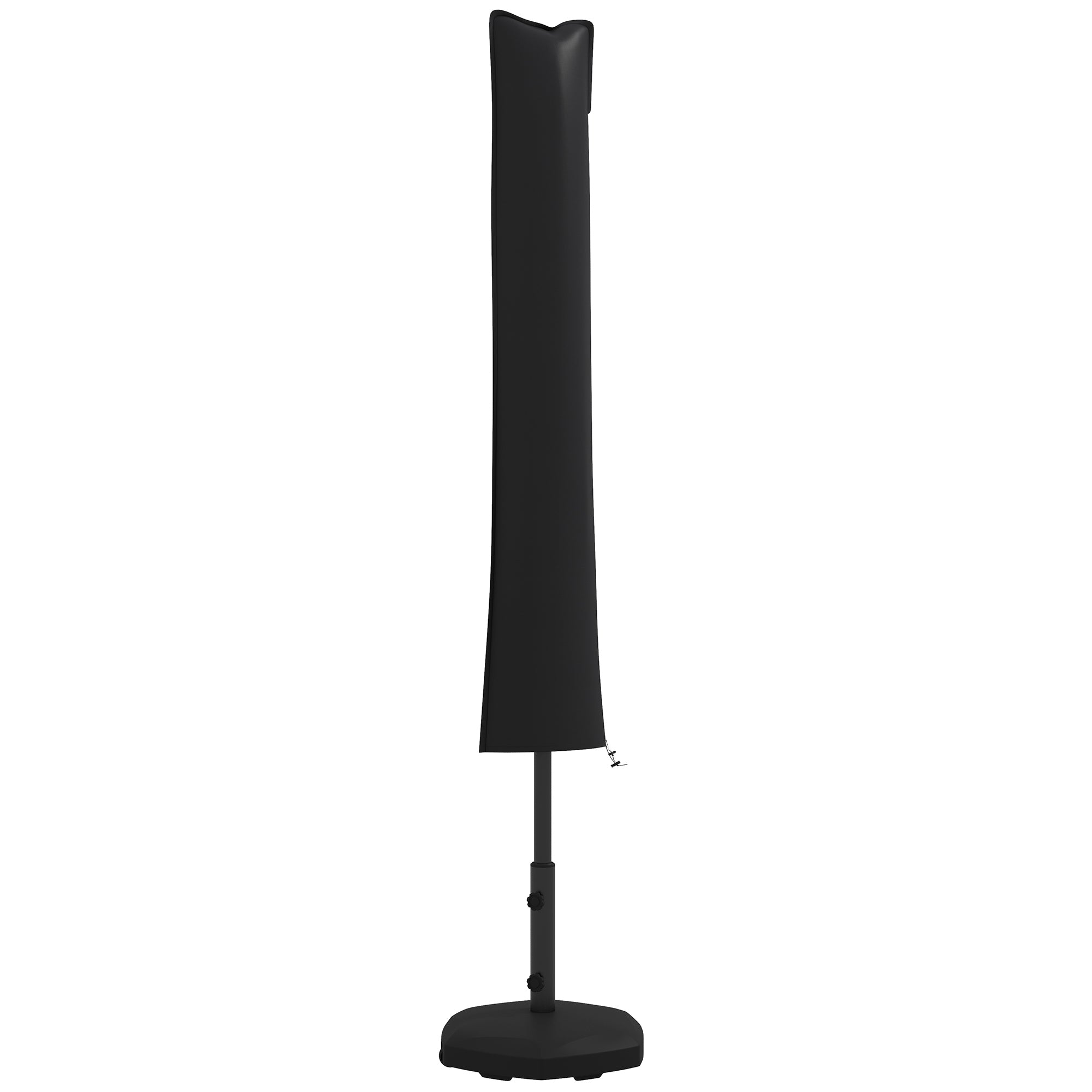 Garden Umbrella Cover Waterproof Oxford 420D Parasol Cover with Zipper for Outdoor Garden 178x25/35 cm Black