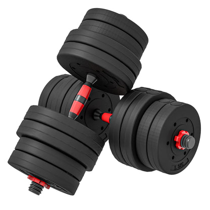 2 in 1 Dumbbell Set 30 kg Adjustable Dumbbell & Barbell Professional Dumbbell Strength Training and Weightlifting for Home Fitness