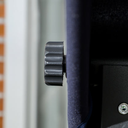 3-Seater Hollywood Swing, Swing Bench with Adjustable Sunshade, Garden Swing with Cushions, up to 270 kg Capacity, Metal, Texteline, Dark Blue, 198 x 118 x 168 cm