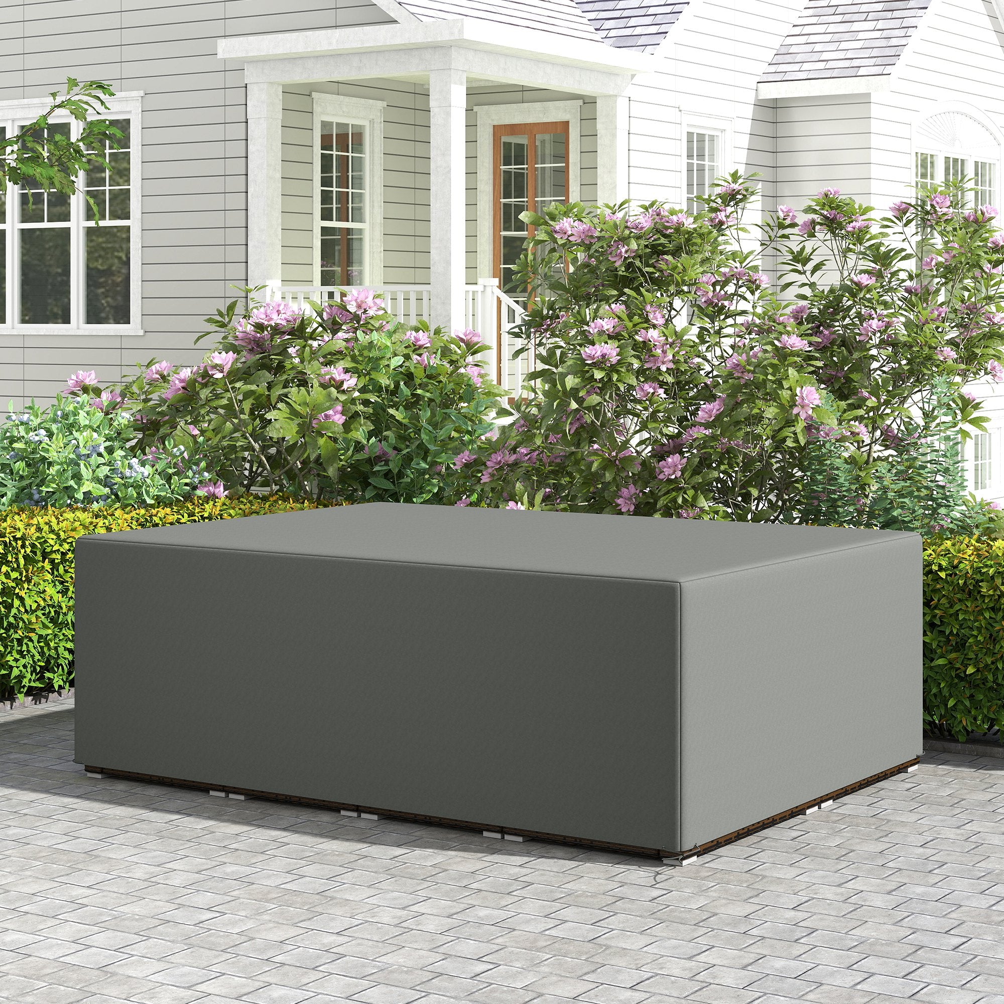 Garden Furniture Cover — Waterproof, Windproof & UV-Resistant 600D Oxford Fabric for Outdoor Table & Chairs, Gray