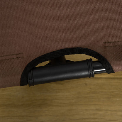 Elevated Dog Bed with Canopy, Pet Bed, Outdoor Dog Lounger with Roof, Breathable, Taft Fabric for Camping Coffee 122 x 92 x 108 cm