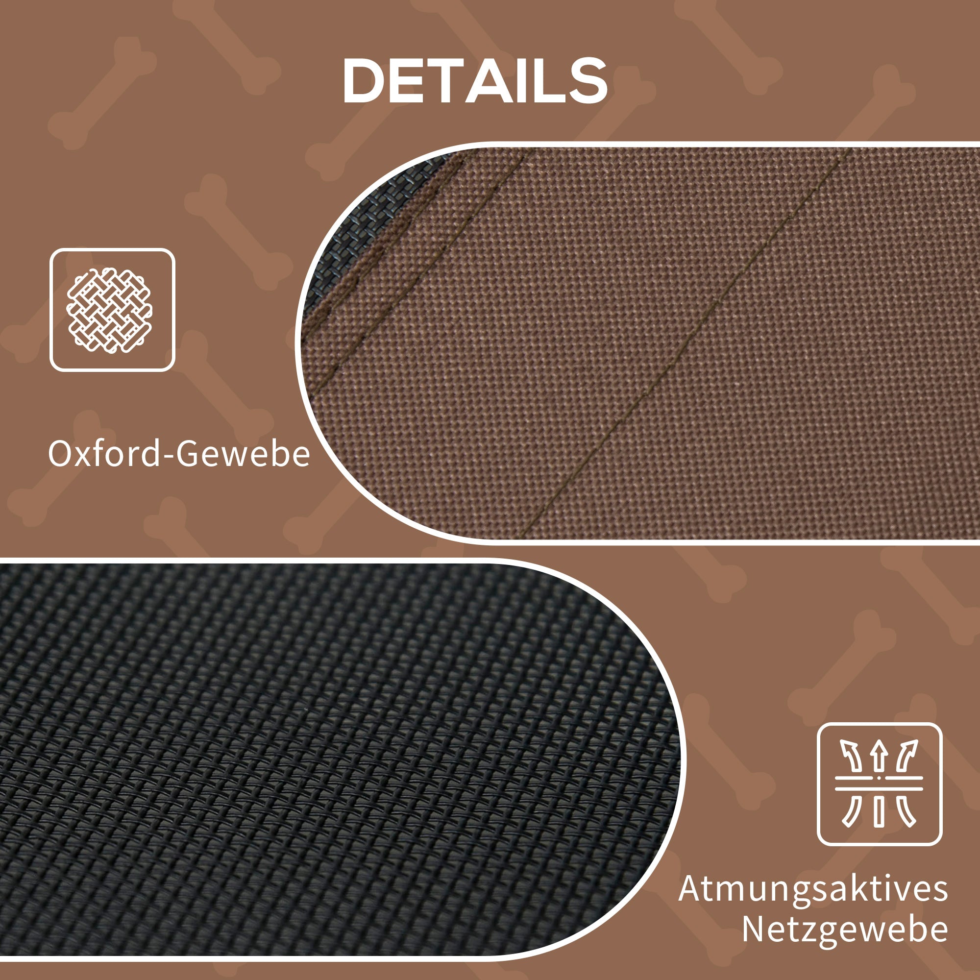 Elevated Dog Bed with Canopy, Pet Bed, Outdoor Dog Lounger with Roof, Breathable, Taft Fabric for Camping Coffee 122 x 92 x 108 cm