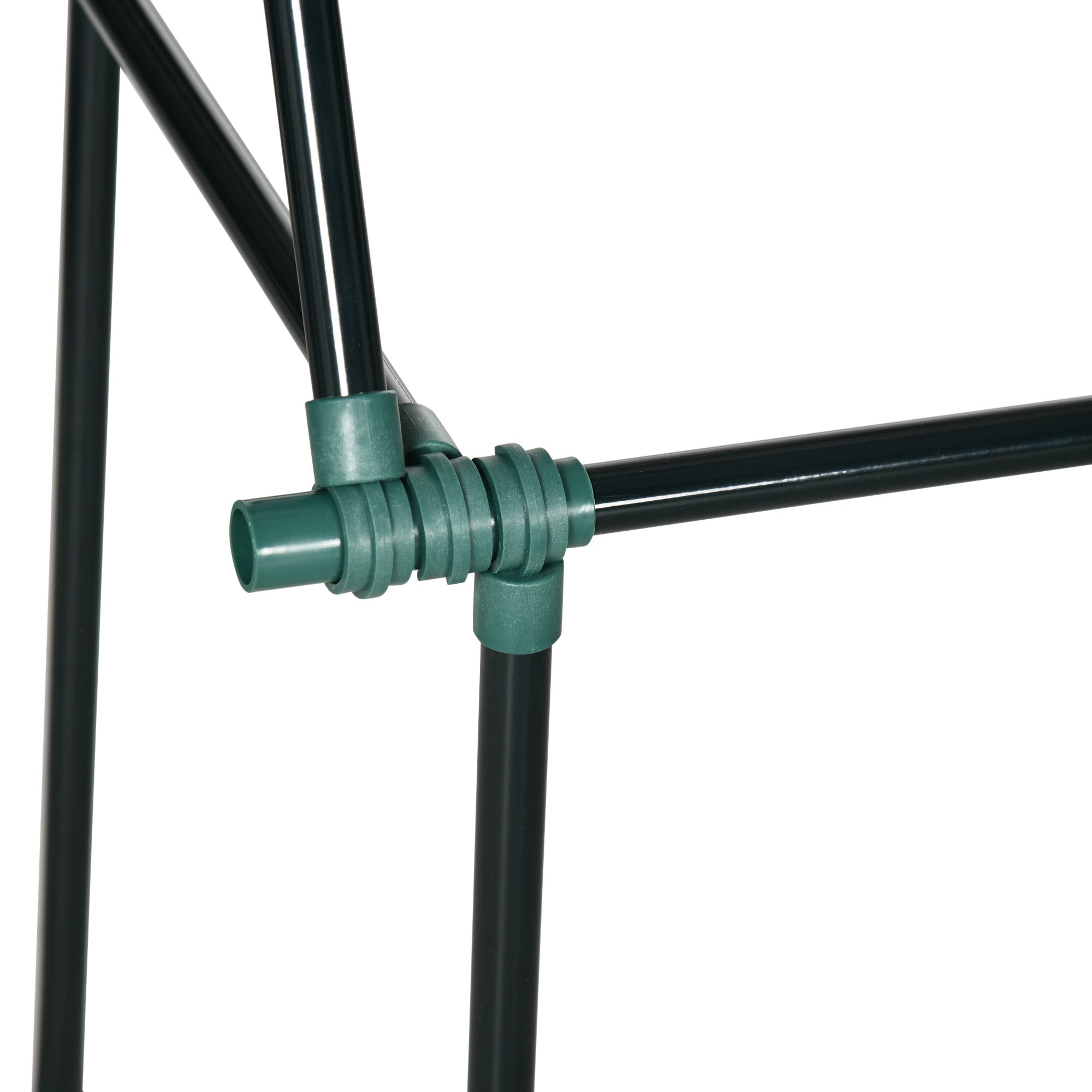 Plant Support 3-Piece Set, Plant Holder with 3 Levels, Garden Plant Support Stakes, Trellis, Tomato Cage for Climbing Plants, Steel, Green, 38 x 38 x 182 cm