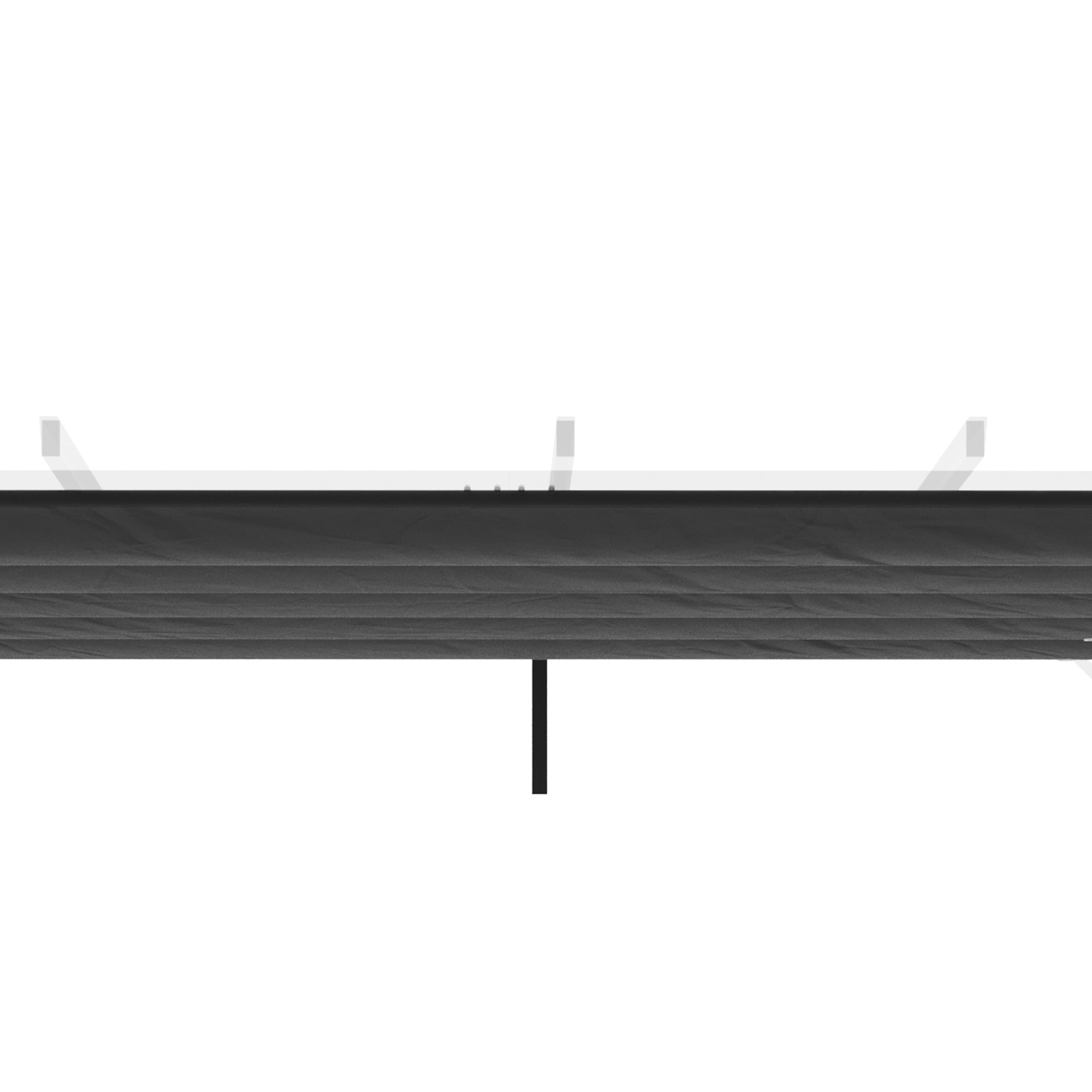 Replacement Canopy for 3 x 3 m Pergola, Waterproof Retractable Wave Roof with Rain Drainage Holes, Winterproof Shade Cover for Garden, Patio, Dark Gray