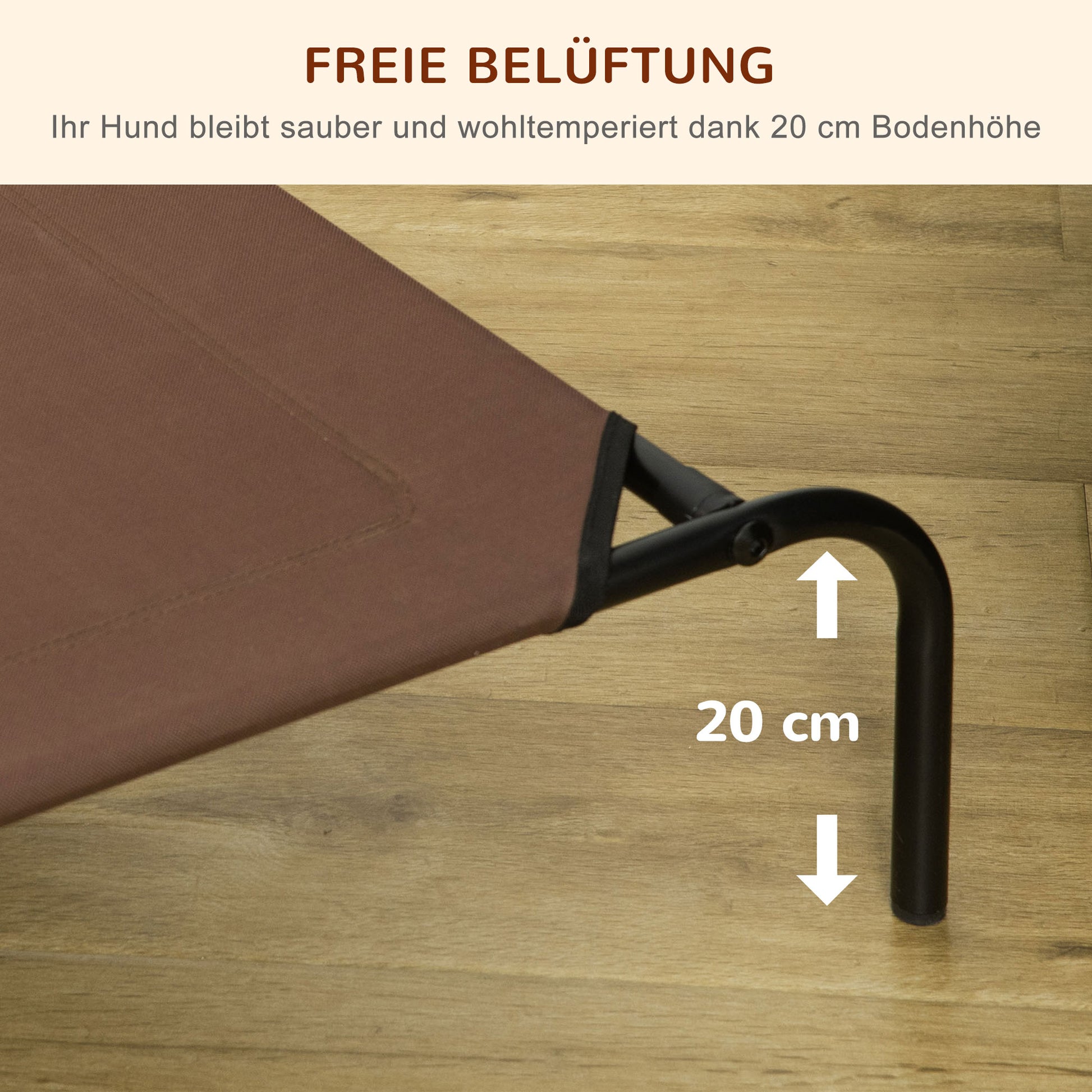Dog Bed Outdoor Dog Lounger Cat Bed Pet Bed Sleeping Place with Replacement Cover 110 x 68 x 20 cm