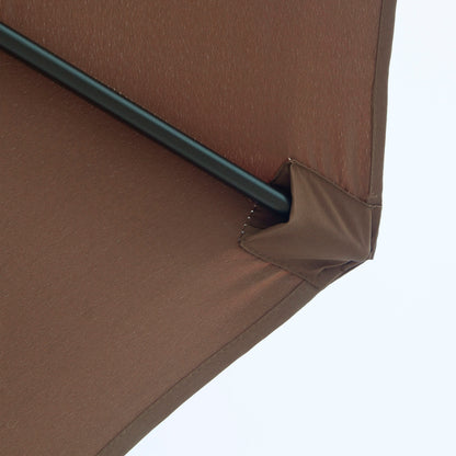 Cantilever Umbrella Garden Umbrella Market Umbrella with Hand Crank Steel 180 g/m² Polyester Brown Ø2.95 x 2.5 m