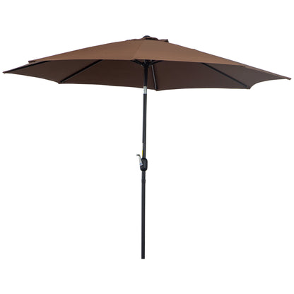 Cantilever Umbrella Garden Umbrella Market Umbrella with Hand Crank Steel 180 g/m² Polyester Brown Ø2.95 x 2.5 m