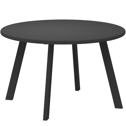 Side Table Balcony Table Made of Metal Round Coffee Table Weatherproof Garden Table Easy to Care for Coffee Table Outdoor Table for Balcony Garden Terrace Porch Living Room Ø70 x 42H cm Black