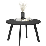 Side Table Balcony Table Made of Metal Round Coffee Table Weatherproof Garden Table Easy to Care for Coffee Table Outdoor Table for Balcony Garden Terrace Porch Living Room Ø70 x 42H cm Black