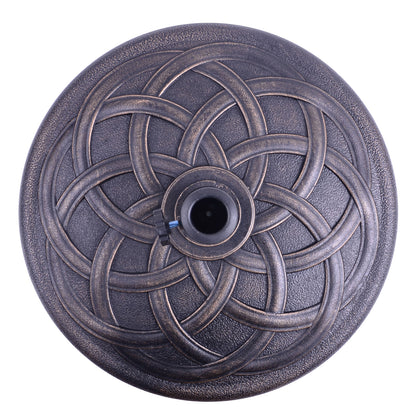 Garden Umbrella Base Net Weight 19 kg Parasol Stand Suitable for 38mm/48mm Mast Resin for Outdoor Terrace Patio Ø54.5x34 cm Bronze