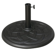 Garden Umbrella Base Net Weight 19 kg Parasol Stand Suitable for 38mm/48mm Mast Resin for Outdoor Terrace Patio Ø54.5x34 cm Bronze