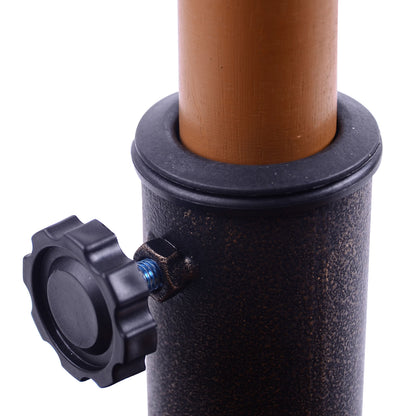 Garden Umbrella Base Net Weight 19 kg Parasol Stand Suitable for 38mm/48mm Mast Resin for Outdoor Terrace Patio Ø54.5x34 cm Bronze