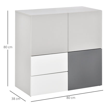 Multipurpose Cabinet with Drawers and Doors in Wood, Furniture for Living Room, Bedroom, Office