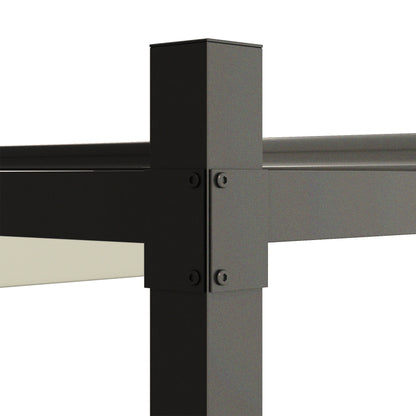 Gazebo Pergola 10x10 ft Pergola with Water-Resistant Retractable Folding Roof, Pergola for Garden Terrace Balcony Veranda Patio Pool Outdoor, Metal Structure, Cream White