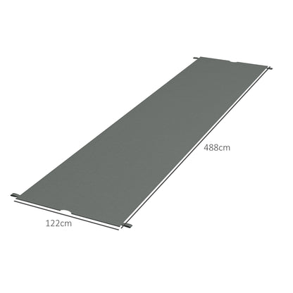 Set of 2 retractable pergola replacement canopies 4.9 x 1.2 m for 3 x 3 m pergola polyester fabric dark gray UV protection