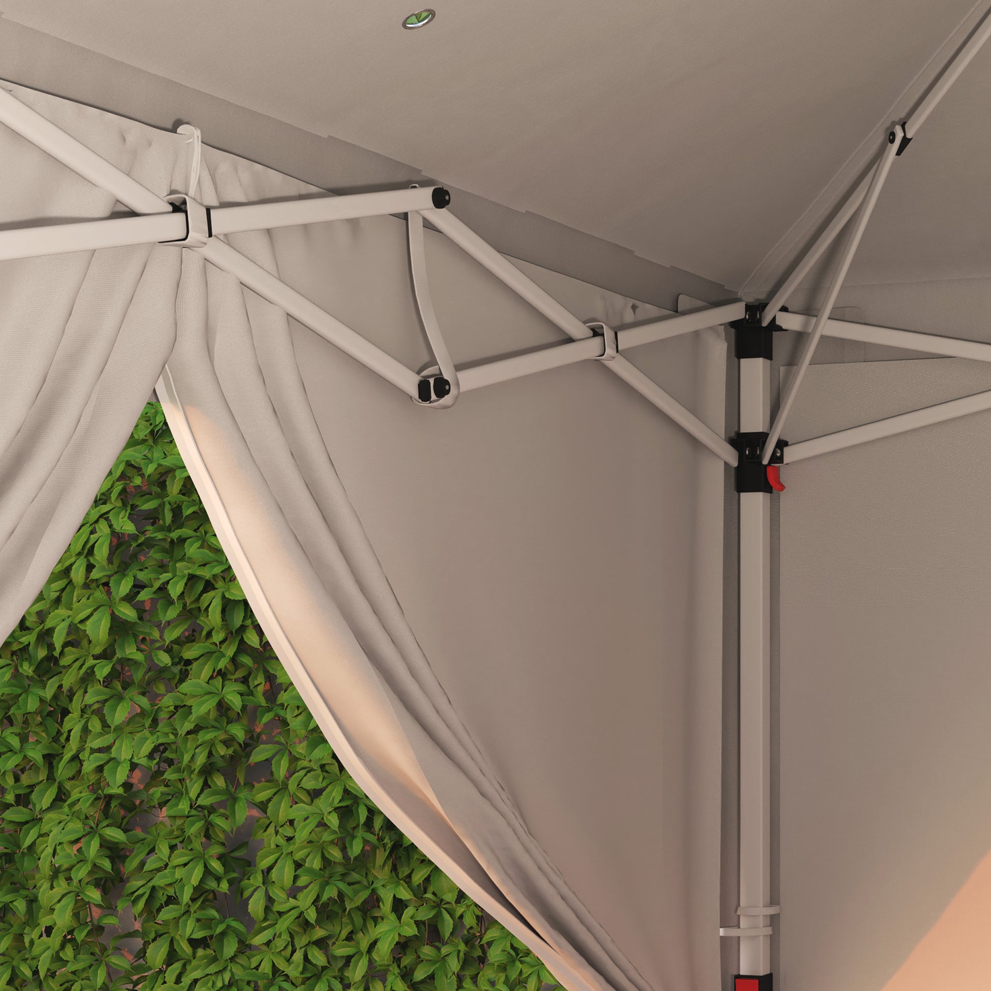 Foldable Gazebo 6x3 m with 6 Removable Side Walls Waterproof Anti-UV and Carrying Bag Garden Pavilion for Camping Parties White
