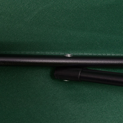 Umbrella Ø196 cm, hexagonal balcony umbrella beach umbrella windproof stable market umbrella crank umbrella sun protection for beach balcony garden, Green