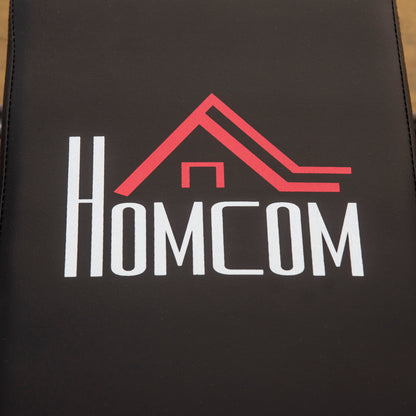 Folding Gym Bench with Adjustable Barbell Support in 8 Positions, Steel and PU Weight Bench for Home Gym, Load Capacity 150 kg, 140x73x98-122 cm, Black