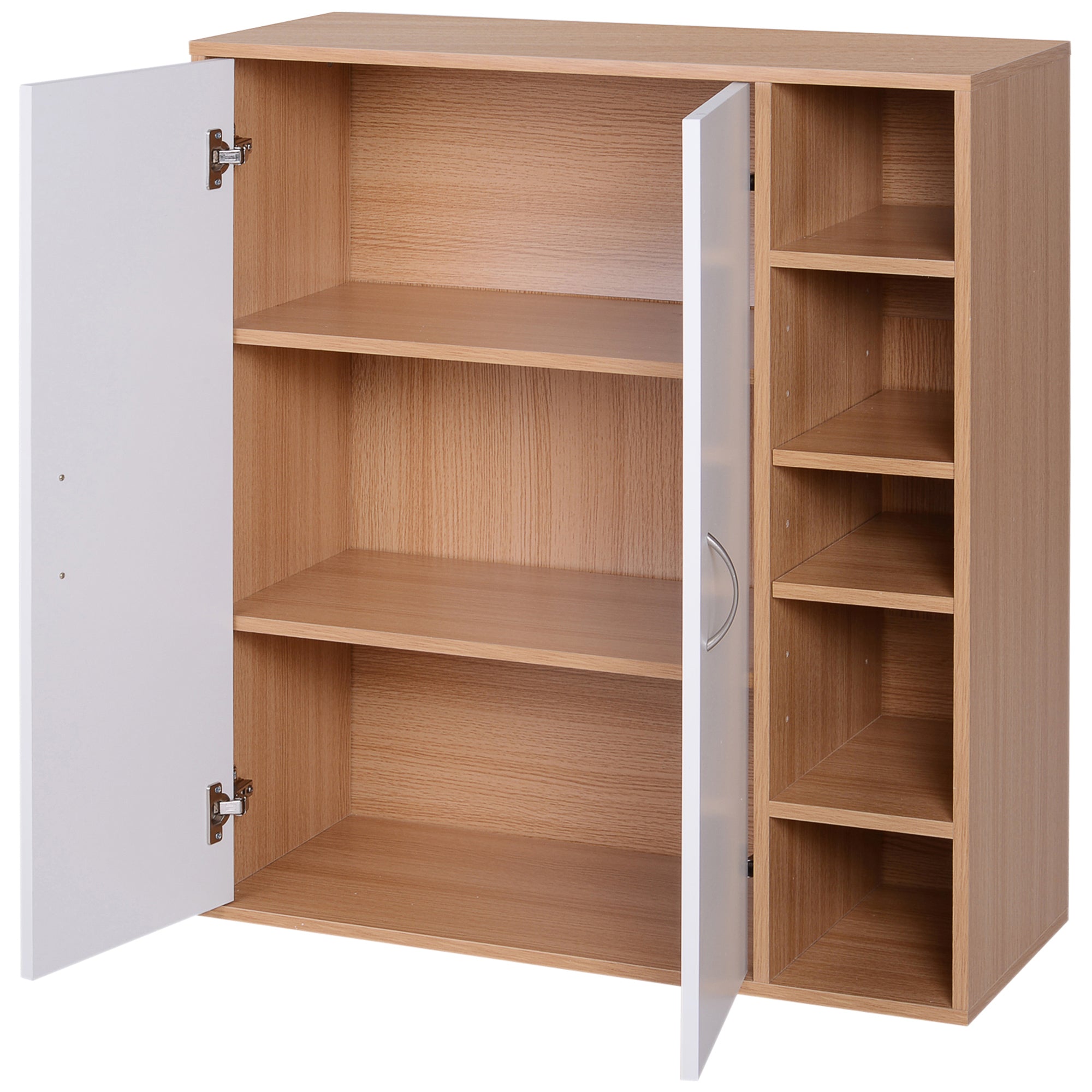 Cabinet Console Low Cabinet Multipurpose Storage Organizer for Kitchen Dining Room Living Room Bathroom with Doors and Adjustable Shelves 80x32x91 cm