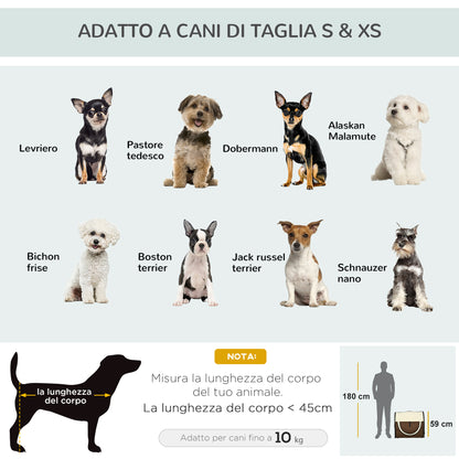 Foldable Pet Carrier in Oxford with Removable Washable Cushion and Carrying Bag, 70x51x59cm, Brown