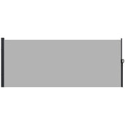 Retractable Garden Side Awning Privacy Screen 3m x 1.8m Aluminum Anti-UV High Density 180 gsm Light Gray