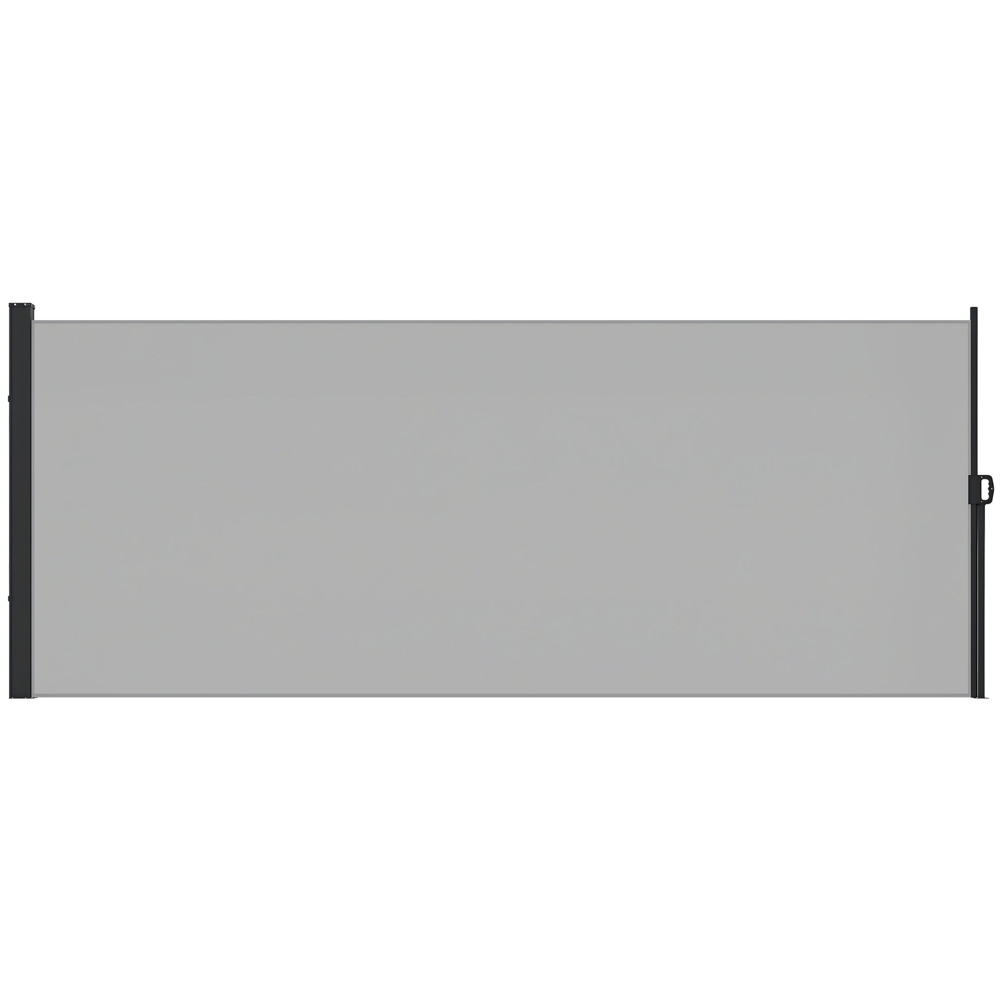 Retractable Garden Side Awning Privacy Screen 3m x 1.8m Aluminum Anti-UV High Density 180 gsm Light Gray