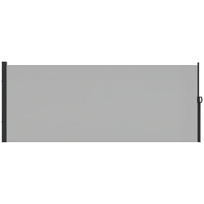 Retractable Garden Side Awning Privacy Screen 3m x 1.8m Aluminum Anti-UV High Density 180 gsm Light Gray
