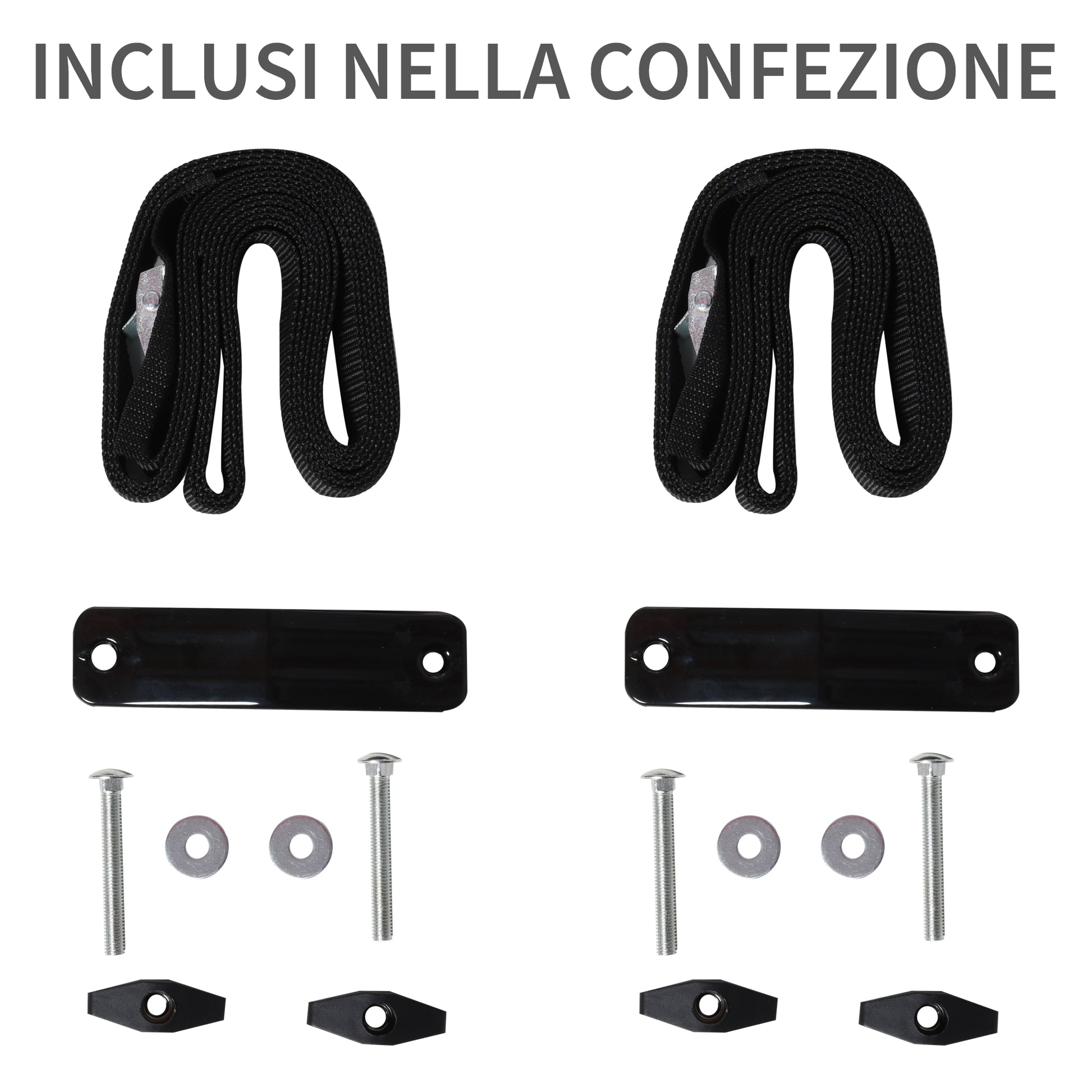 Set of 2 Kayak Carrier Brackets with Universal Roof Rack Mount for Canoes and Paddleboards, Black, 46x16.5x47cm