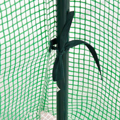 Garden Greenhouse PE, balcony greenhouse, reinforced 140 g/m² tarpaulin, steel frame, roll-up zip door, for vegetables plants flowers, indoor and outdoor, 300 x 100 x 200 cm, green