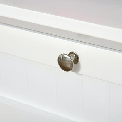 Tall Kitchen Pantry Cabinet for Kitchen and Dining Room with 2 Cabinets, Adjustable Shelves, and Worktop, in MDF, 68.6x40x164 cm, White