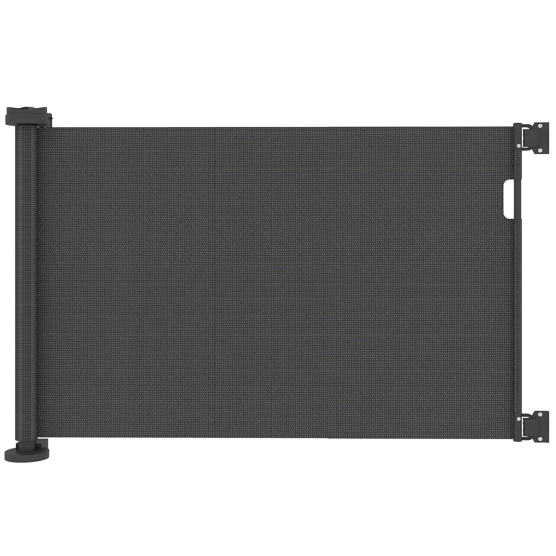Retractable Dog Safety Barrier 0-136 cm Small Dog Gate Expandable with Locking Switch Safety Net for Indoor and Outdoor Hallways Stairs